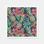 Tropisch anananas Hibiscus Pattern Servet (Voorkant)