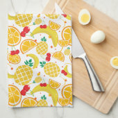 Tropisch anananas Oranje Banana Cherry Pattern Theedoek (Quarter Fold)