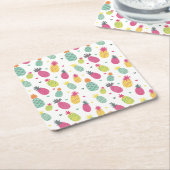 Tropisch anananas patroon kartonnen onderzetters (Schuin)