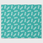 Tropisch anananas Pattern Modern Turquoise Cadeaupapier (Vlak)