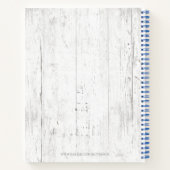 Tropisch anananas Rustic Family Monogram Recipe Notitieboek (Achterkant)