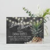 Tropisch anananas Rustisch ChalkboardVrijgezellenf Kaart (Staand voorkant)