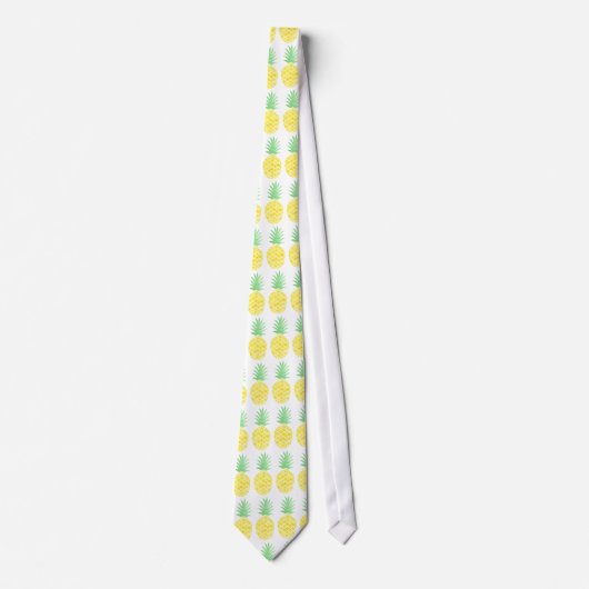 Tropisch anananas Waterverf Stropdas (Voorkant)