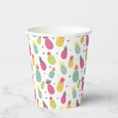 Tropisch anananas zomerpatroon papieren bekers (Voorkant)