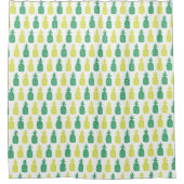 Tropisch anananasegelgroen Hawaïaans fruit Douchegordijn (Voorkant)