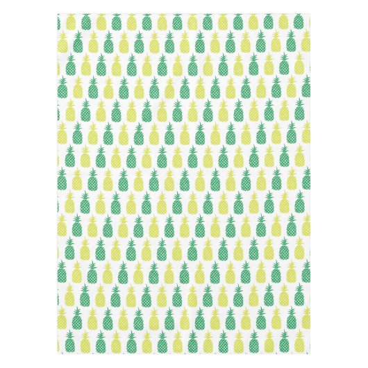 Tropisch anananasegelgroen Hawaïaans fruit Tafelkleed (Voorkant)