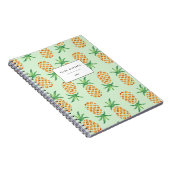 Tropisch anananaseppatroon Groen Notitieboek (Rechterzijde)