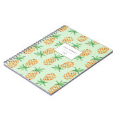 Tropisch anananaseppatroon Groen Notitieboek (Linkerzijde)
