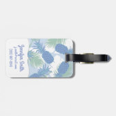 Tropisch anananaseppatroon | Jouw namen toevoegen Bagagelabel (Achterkant horizontaal)