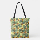 Tropisch anananaseppatroon op geel tote bag (Achterkant)
