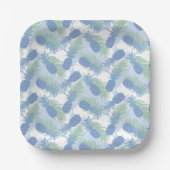 Tropisch anananaseppatroon papieren bordje (Voorkant)