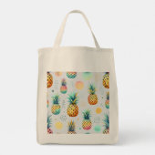 Tropisch anananaseppatroon tote bag (Achterkant)