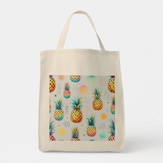 Tropisch anananaseppatroon tote bag (Achterkant)