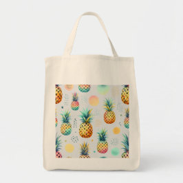 Tropisch anananaseppatroon tote bag