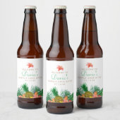 Tropisch anananasselabel bier etiket (Flessen)