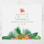 Tropisch anananasselabel bier etiket (Enkel label)