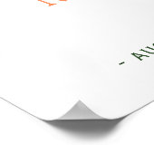 Tropisch anananassenstrand perachy green trouwbord poster (Hoek)