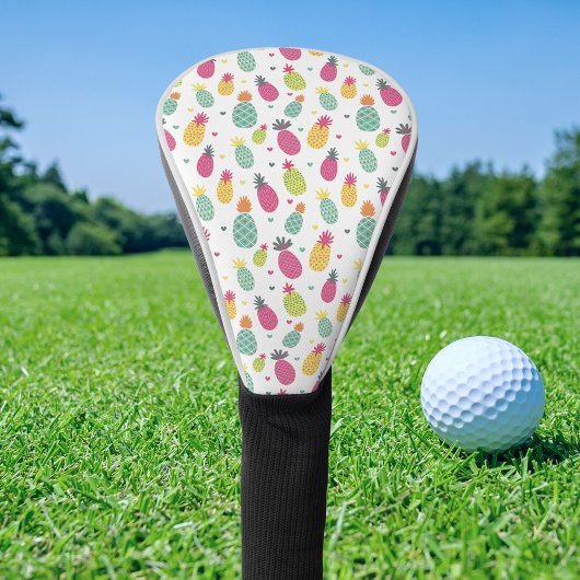 Tropisch anananassepatroon van fruitbomen golfheadcover
