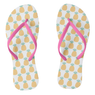 Tropisch anananassolpatroon bevestigen teenslippers