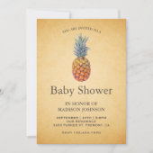  tropisch ananas Baby shower Kaart (Voorkant)