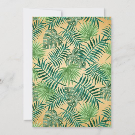  tropisch ananas Baby shower Kaart (Achterkant)