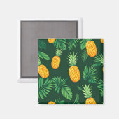 Tropisch Ananas Bladeren Patroon Magneet (Voorkant / Achterkant)