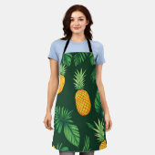 Tropisch Ananas Bladeren Patroon Schort (Gedragen)