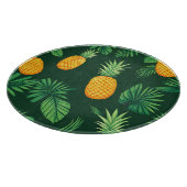 Tropisch Ananas Bladeren Patroon Snijplank (Hoek)