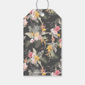 Tropisch Ananas Bloemig Cadeaulabel (Achterkant)