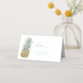 Tropisch Ananas Bruiloft Tafel Nummer Plaatsing Plaatskaartje