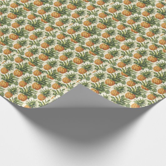 Tropisch ananas cadeau wrap papier (Hoek)