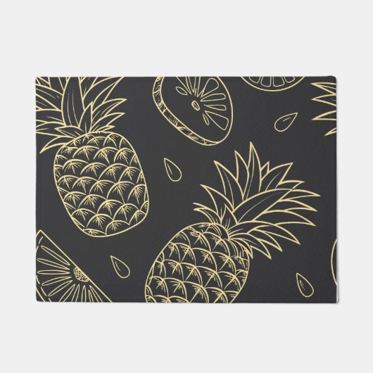 Tropisch Ananas Citrus Patroon Deurmat (Voorkant)