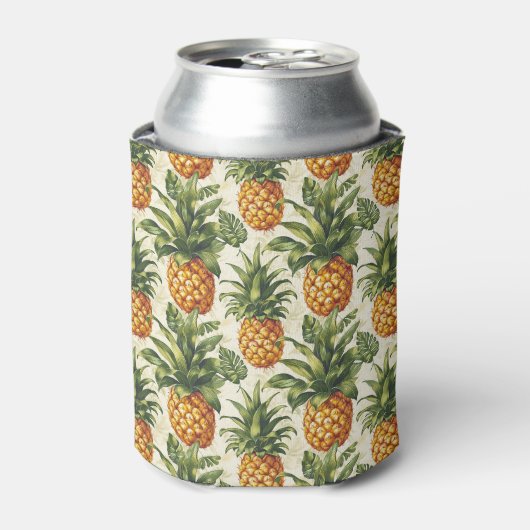 Tropisch ananas feestartikel blikjeskoeler (Blikje Voorkant)