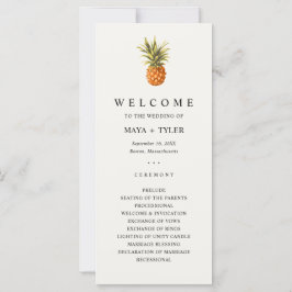 Tropisch Ananas Groenhout Huwelijksprogramma