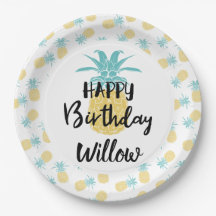 Tropisch Ananas Happy Birthday Luau Feestje