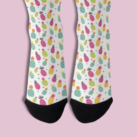 Tropisch Ananas & Hart Patroon Sokken