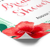 Tropisch Ananas Hibiscus Bruidsdouche Bord Poster (Hoek)