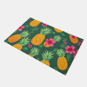Tropisch Ananas Hibiscus Patroon Deurmat (Schuin)