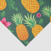 Tropisch Ananas Hibiscus Patroon Tissuepapier (Detail)