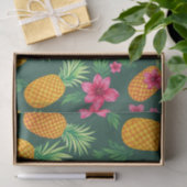 Tropisch Ananas Hibiscus Patroon Tissuepapier (Geschenk)