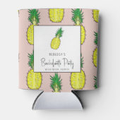 Tropisch Ananas Meisjesuitstap Weekend Feestje Blikjeskoeler (Voorkant)