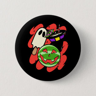 Tropisch Ananas Monster Halloween Klassieker Ronde Button 5,7 Cm