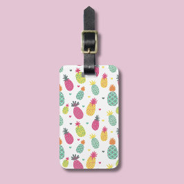 Tropisch Ananas Patroon Bagagelabel