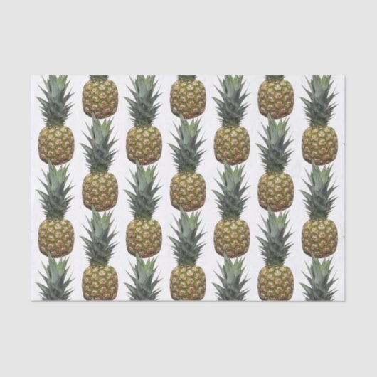 Tropisch ananas patroon zomer wit tissuepapier (Voorkant)