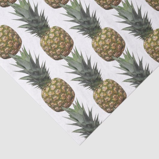 Tropisch ananas patroon zomer wit tissuepapier (Detail)