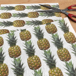 Tropisch ananas patroon zomer wit tissuepapier