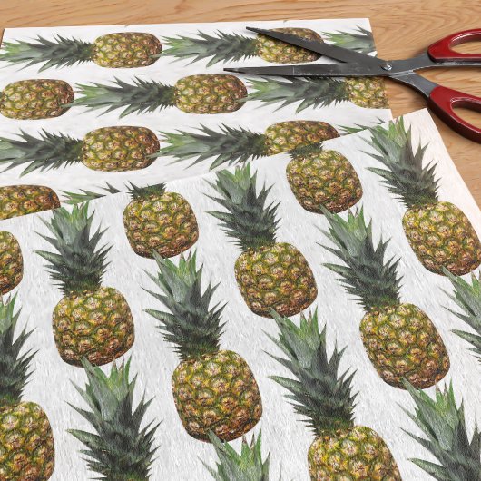 Tropisch ananas patroon zomer wit tissuepapier