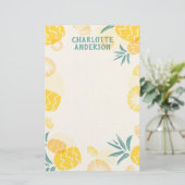 Tropisch Ananas Persoonlijk Briefpapier (Staand voorkant)