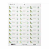 Tropisch Ananas Retouradres Etiket (Full Sheet)