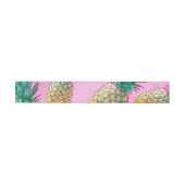 Tropisch Ananas Roze Marmer Modern Feest Omwikkelbaar Adreslabel (Individueel)